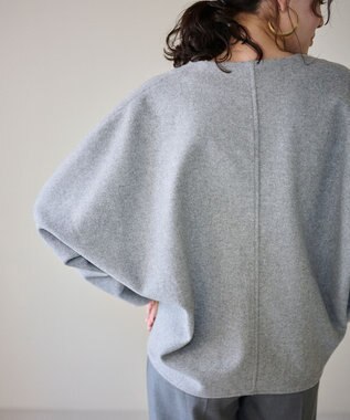 #Newans 【洗濯機可能/セットアップ】コクーンシルエットエアリープルオーバー トップグレー