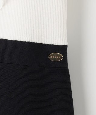 TOCCA 【洗える！】VOYAGE ニットドレス オフ×ブラック系