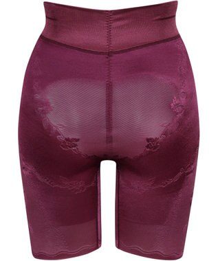 Wing ガードル 【ハミデンヌ】 ウエストのハミ肉すっきりカバー ロング丈 KQ2785 ウイング／ワコール エンジ