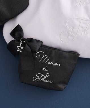 Maison de FLEUR スターリボンポーチ Black