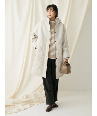 CRAFT STANDARD BOUTIQUE キルティング切替フードコート Beige