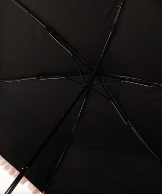 Maison de FLEUR 《晴雨兼用》遮光&UV CUT フリル折りたたみ傘 Pink