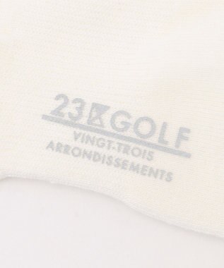 23区GOLF 【MEN】ロゴレギュラーソックス 18cm ホワイト系5