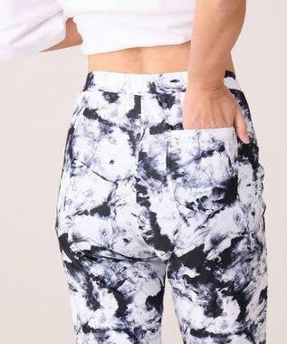 Chacott モノクロプリントブーツカットパンツ ブラックＰＴ