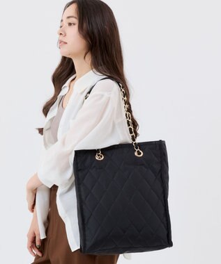 LeSportsac CHAIN N/S TOTE/ミッドナイトキルトチェーン