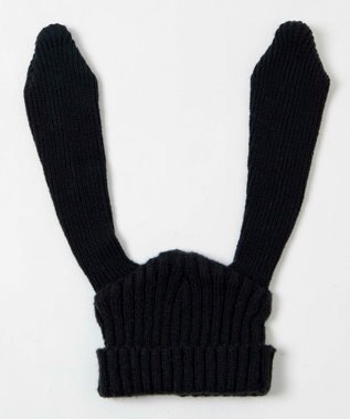 WEGO ウサミミニットキャップ ブラック