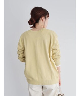 CRAFT STANDARD BOUTIQUE ２ＷＡＹクルーネックニットカーディガン Yellow