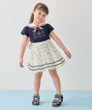 ANY KIDS セーラーカラー Tシャツ ネイビー