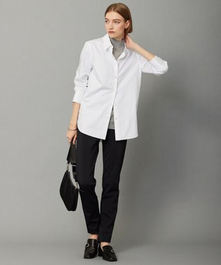 ICB 【洗える】テックストレッチ レギンスパンツ ブラック系