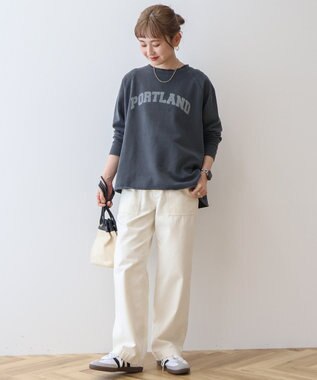 AMERICAN HOLIC ＰＯＲＴＬＡＮＤピグメントスウェット Charcoal Gray