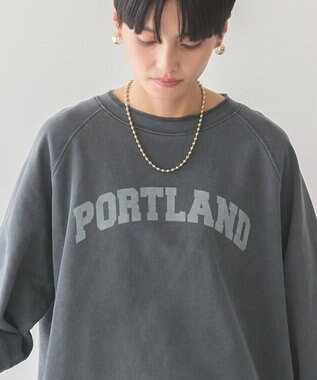 AMERICAN HOLIC ＰＯＲＴＬＡＮＤピグメントスウェット Charcoal Gray