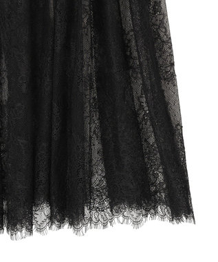 earth music&ecology チュールヘムキャミソール Dark Gray Mixture