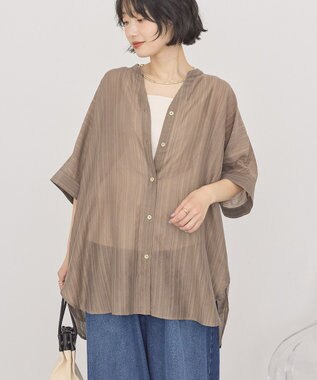 AMERICAN HOLIC スキッパードルマンビッグシャツ Mocha