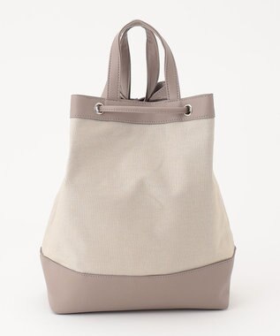 ANY 【2WAY/PC・A4サイズ収納可】メタルポイントキャンバス地リュック ベージュ系