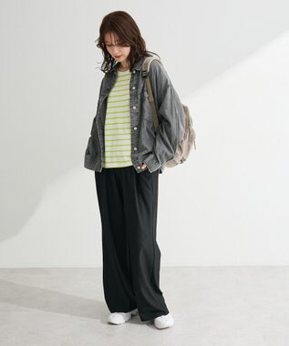 Green Parks シアーデニムシャツＧジャン Black