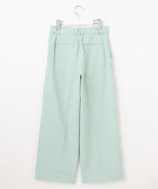 自由区 【撥水加工・洗える】TRギャバ裏起毛ワイド パンツ アイスグリーン
