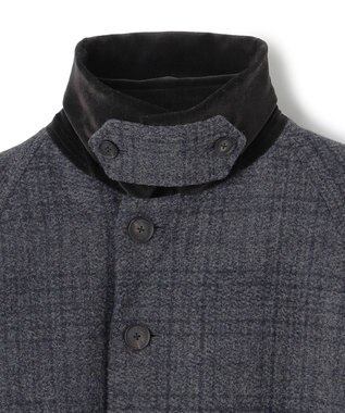 JOSEPH HOMME ニードルパンチグレンチェック　シングルブレストトレンチコート ネイビー系3