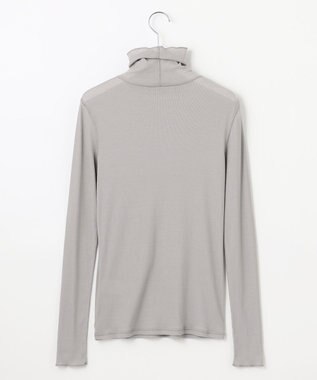 23区 【SLOW/一部店舗限定】新色追加！シアーリブロンTEE タートルネック カットソー ライトグレー系