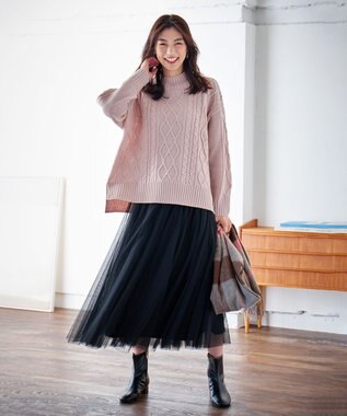 ANY 【LLサイズ有り】ソフトタッチローヒールブーツ ブラック