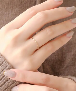 Phoebe 【K10】エクレアチェーンリング　ゴールド 3号/7号/11号/13号　BOX付き ゴールド