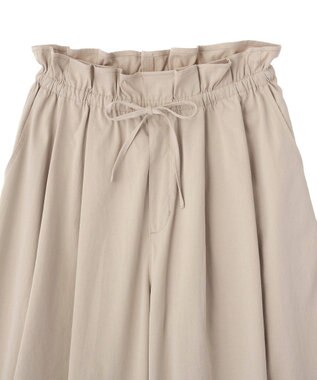 Green Parks ウエストフリルワイドコクーンパンツ Light Beige