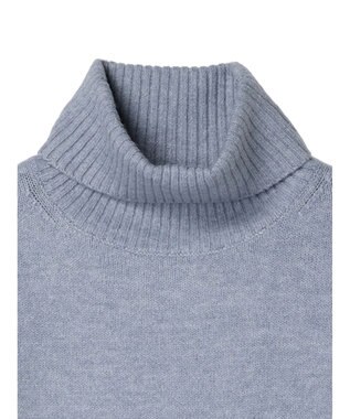 Green Parks ｆｕｗａっとメランジタートルニットプルオーバー Sax