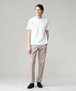 J.PRESS MEN 汗ばむ夏の最適解Tシャツ【UVカット / 接触冷感 】【J.PRESS PREMIUM JERSEY】無地コットン Tシャツ ホワイト系