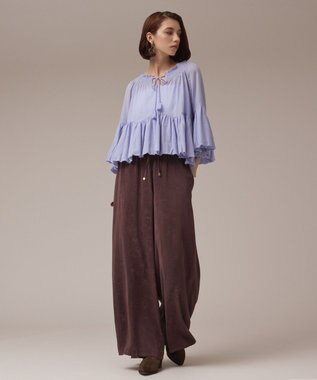 GRACE CONTINENTAL バルーンカフタントップ サックス