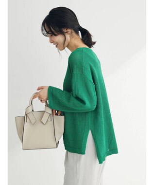 Green Parks メッシュニットプルオーバー Green