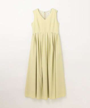 GRACE CONTINENTAL タックフレアロングワンピース ライトグリーン