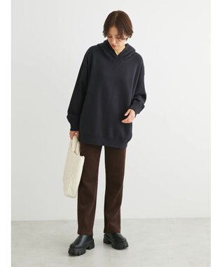 Green Parks リブ見えカットコールパンツ Brown