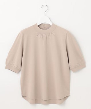 J.PRESS LADIES L 【洗える】レーヨンエリートストレッチ ギャザースリーブ ニット ベージュ系