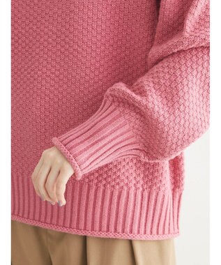 Green Parks 洗える　カノコ編みニットプルオーバー Pink