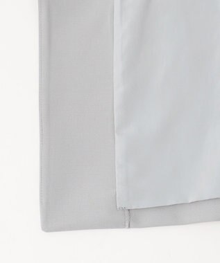 ANY L イージーケアライトストレッチノーカラージャケット ライトグレー