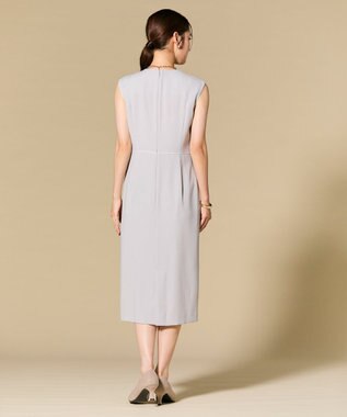 BEIGE， 【セットアップ対応】CINDY / クルーネックドレス L.Grey × White