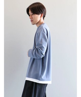 CRAFT STANDARD BOUTIQUE 梨地カットフェイクレイヤードＬ／Ｓ　ＴＥＥ Blue