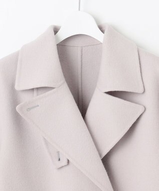 自由区 S ウールリバーダブルブレストコート ライトグレージュ