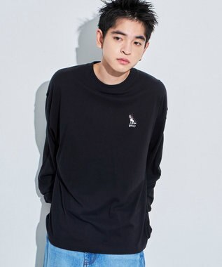 WEGO アニマルワンポイントT（LS） ブラック