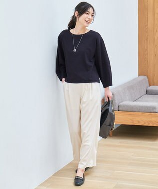 ANY L 【洗濯機可/5色展開】サカリバランタンスリーブプルオーバー ブラック