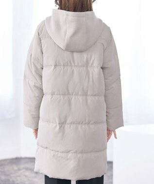 Tiaclasse ファイバーダウン×ダンボール異素材ロングコート グレー