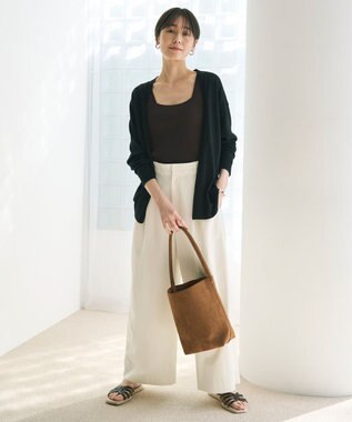 UNFILO タックワイドパンツ エクリュ