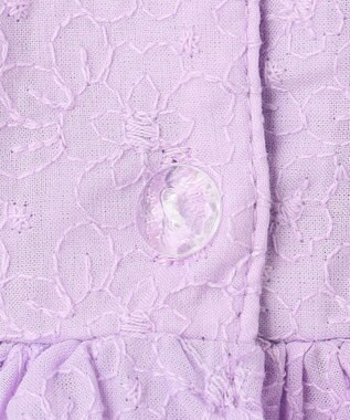 ANY KIDS キャミソール付き 長袖Tシャツ ラベンダー×オフホワイト