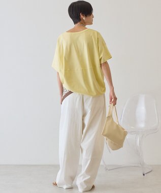 AMERICAN HOLIC 【接触冷感+UVカット】半袖コクーンカットプルオーバー Yellow