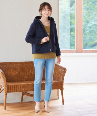 Tiaclasse 【洗える】大人可愛いワッフルニットトップス マスタード