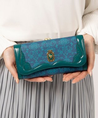 ANNA SUI リーブル 口金長財布 ネイビー