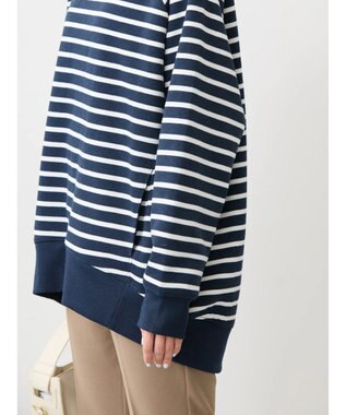 AMERICAN HOLIC バックＺＩＰロゴ刺繍ポンチチュニック Border