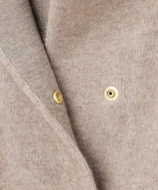 23区 ラクーンブレンドダブルフェイス ニット フーディー ベージュ系