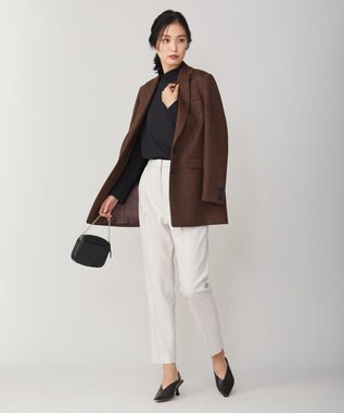 ICB 【洗える・WEB限定カラーあり】 ウールミルドサキソニー テーパードパンツ トープ系