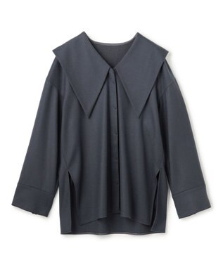 uncrave フランネル BIGカラーシャツ ブルーグレー