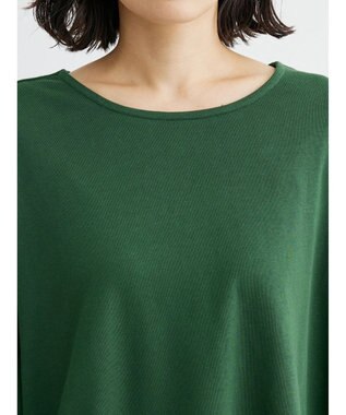 Green Parks ミニ裏毛バックカシュクール半袖チュニック Green